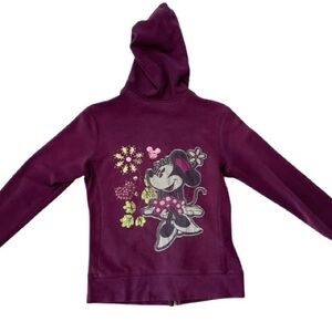 Disney Parks | Embroidered Minnie Mouse Full Zip Jacket with Hood